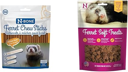 N-Bone Ferret Chew Sticks and Soft Treats bundle