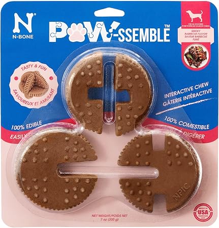 N-Bone Paw-ssemble interactive dental chew BBQ