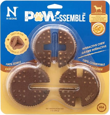 N-Bone Paw-ssemble interactive dental chew Peanut Butter