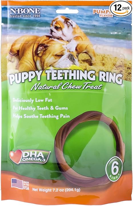 N-Bone Puppy Teething Ring Pumpkin flavor