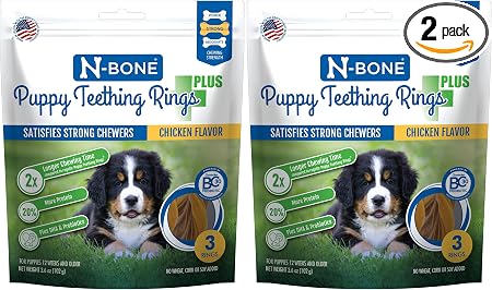 N-Bone Puppy Teething Rings Plus Chicken flavor