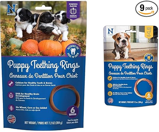N-Bone Puppy Teething Rings Pumpkin and Chicken bundle