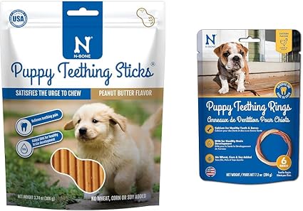 N-Bone Puppy Teething Sticks and Rings bundle